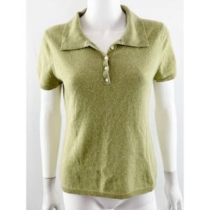 Geneva | Cashmere Short Sleeve Knit Sweater Polo